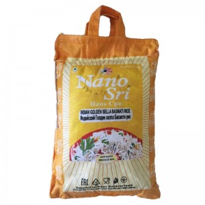 рис пропаренный Индийский Басмати Золотое зерно Нано Шри (Indian Golden Sella Basmati rice Nano Sri), 1 кг