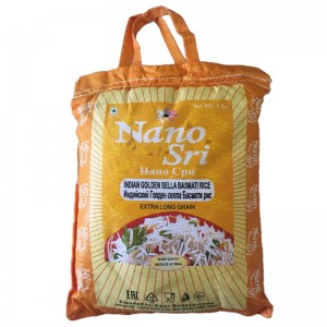 рис пропаренный Индийский Басмати Золотое зерно Нано Шри (Indian Golden Sella Basmati rice Nano Sri), 5 кг