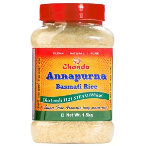 рис супер Басмати экстрадлинный пропаренный Аннапурна (Annapurna Super Basmati Chanda), 1,5 кг