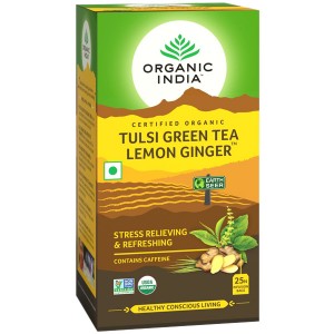      ,      (Tulsi Green Tea Lemon Ginger Organic India ), 25 